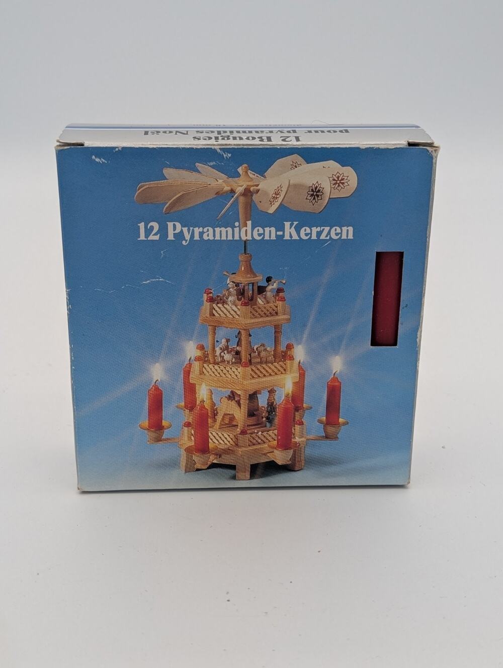 Set of 12 RED Candles for Christmas Pyramids or Small Candle holders Germany NIB